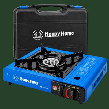 Портативна газова плита Happy Home BDZ-155-A синя в кейсі aksportgazpl фото