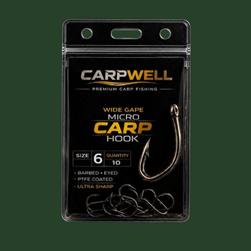 Коропові гачки 10 шт &laquo;Wide Gape&raquo; &radic;6 (з покриттям PTFE) kkwide6ptfe фото